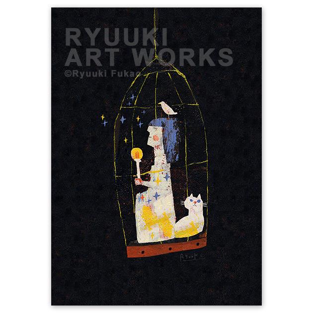 額装絵画【2Lサイズ】あかりを灯して　※フレーム色変更可（白、ナチュラル、黒） | 2枚目