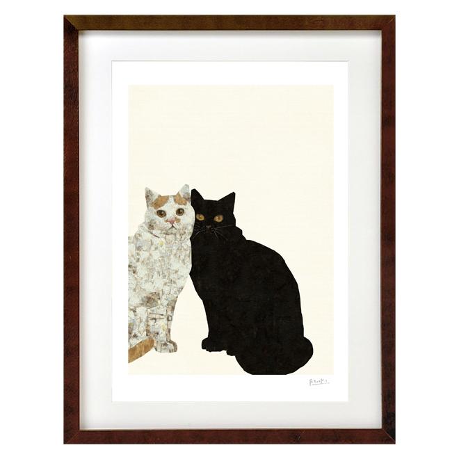 額装絵画【ワイド四切】Free life　※他サイズ、フレーム色変更可（白、ナチュラル、黒）