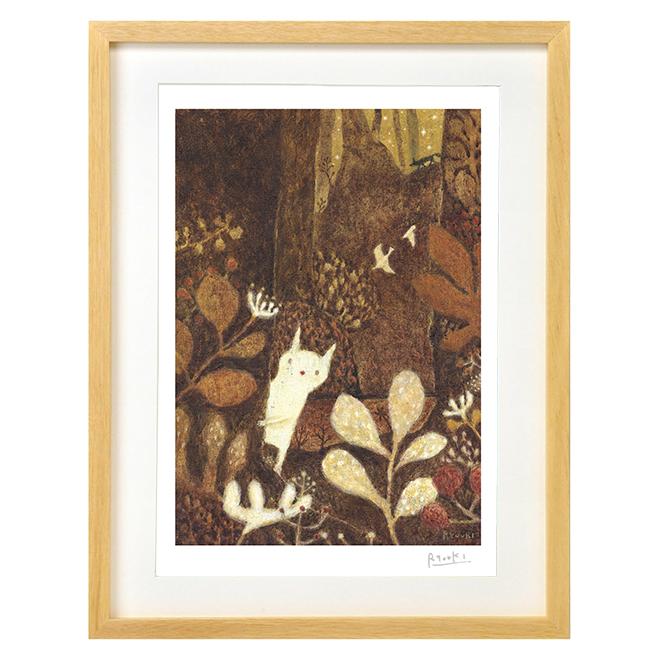 ※ぱる様オーダー作品　額装絵画【ワイド四切】アエルの森