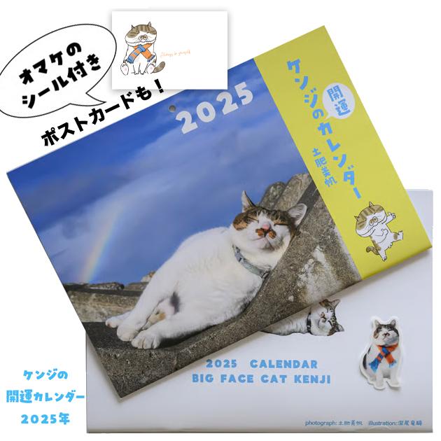 ケンジのカレンダー2025：限定5冊【壁掛けA3サイズ：写真／土肥美帆、イラスト／深尾竜騎】