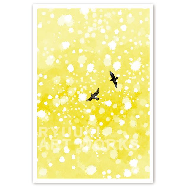 ポストカード【167：雪空に舞う】５枚セット1枚目の画像