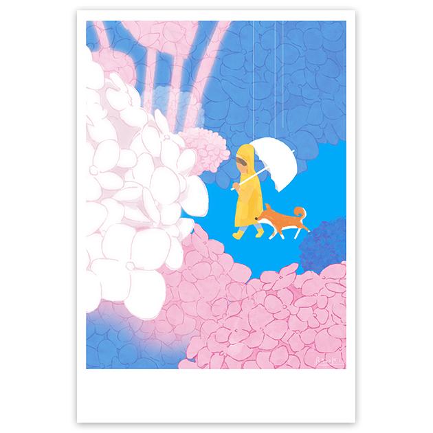 ポストカード【o_006：紫陽花の咲く頃】５枚セット　※端数および、他の絵柄との組み合わせでのセット購入可能1枚目の画像