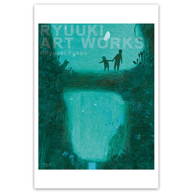 ポストカード【o-010：また明日の橋】５枚セット　※端数および、他の絵柄との組み合わせでのセット購入可1枚目の画像