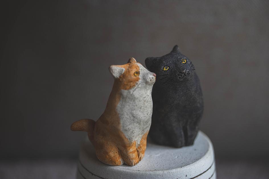寄り添う猫【猫_1047_1048】※個別購入対応いたします | 2枚目